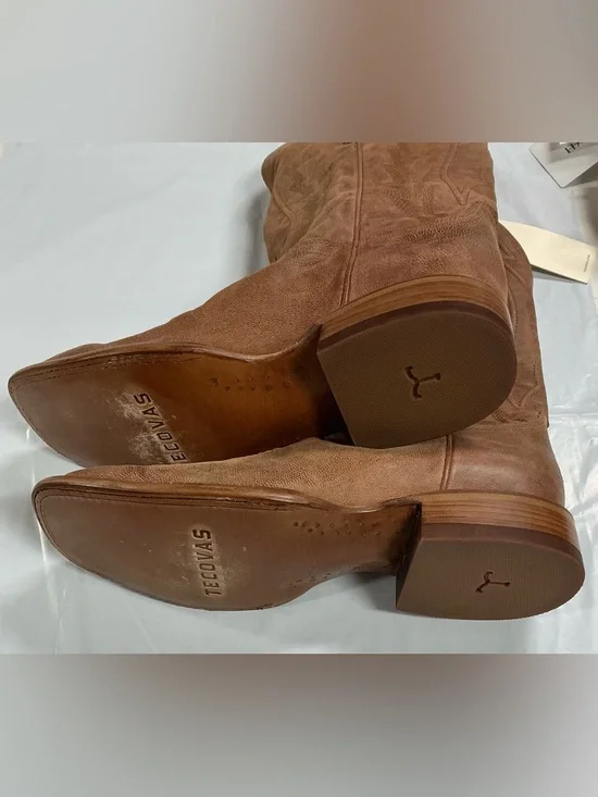 Tecovas Brown Leather Western Boots PR10-38 - Picture 6 of 6